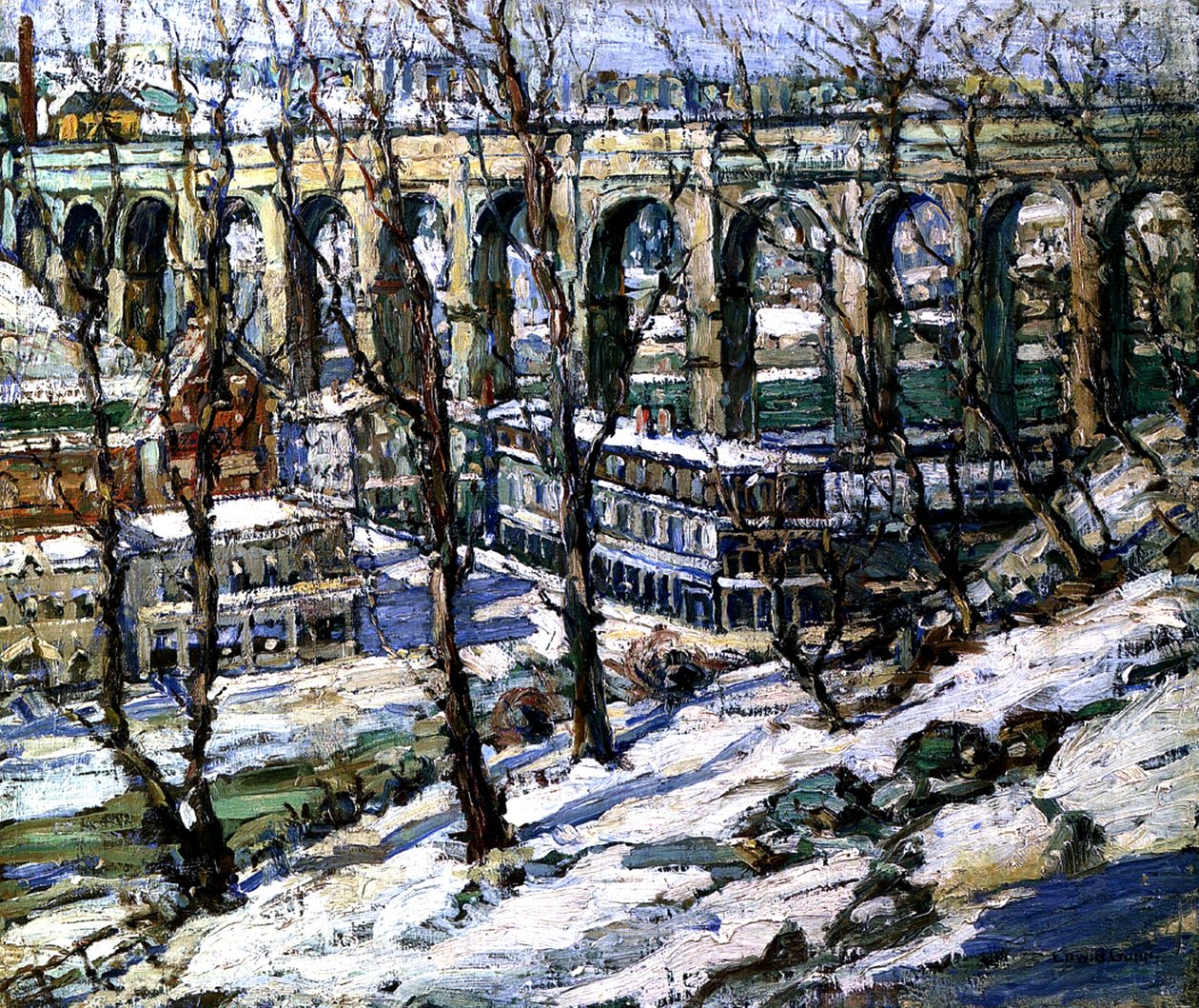 High Bridge on the Harlem River, USA, c.1907 by Edwin H. Gunn