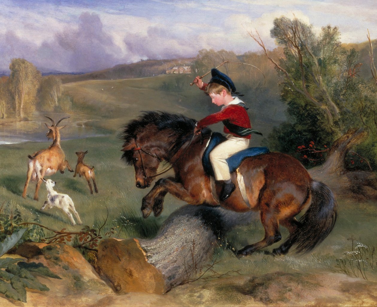 The First Leap: Lord Alexander Russell on his Pony 'Emerald', 1829