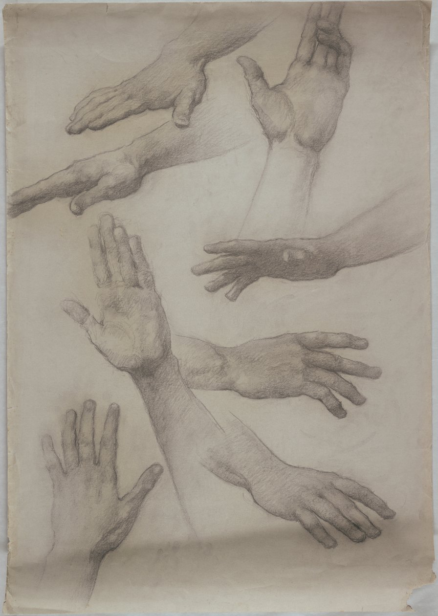 Studies of Hands by Edwin Howland Blashfield