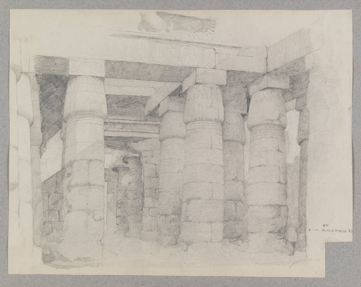 Temple of Khonsu at Karnak, 1887 by Edwin Howland Blashfield