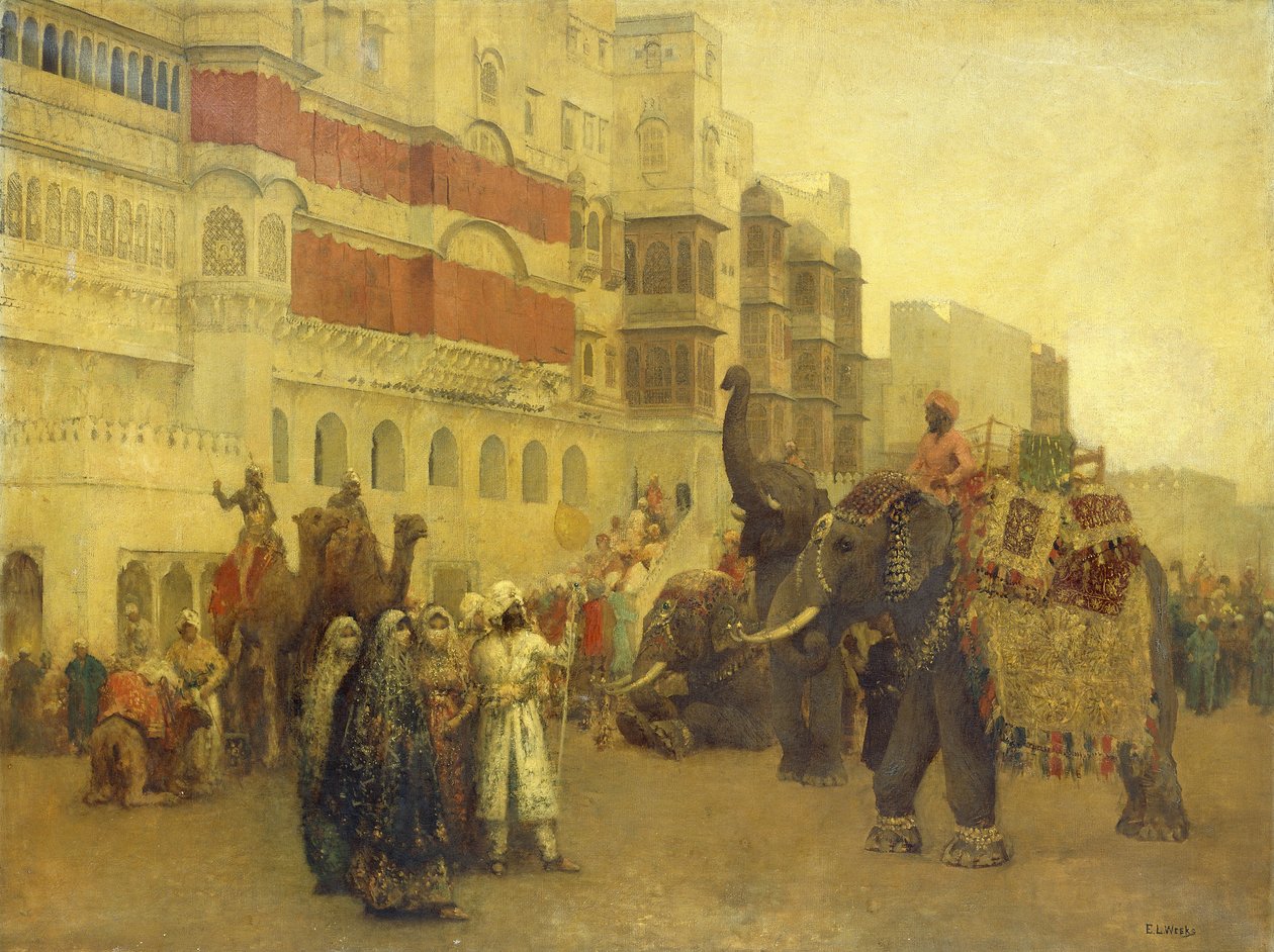 A Fete Day at Bekanir-Beloochistan, Bekanir by Edwin Lord Weeks