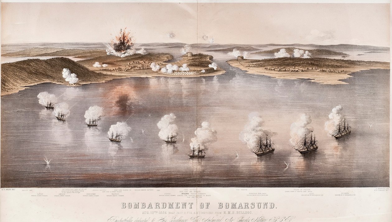 Bombardment of Bomarsund by Edwin Thomas Dolby