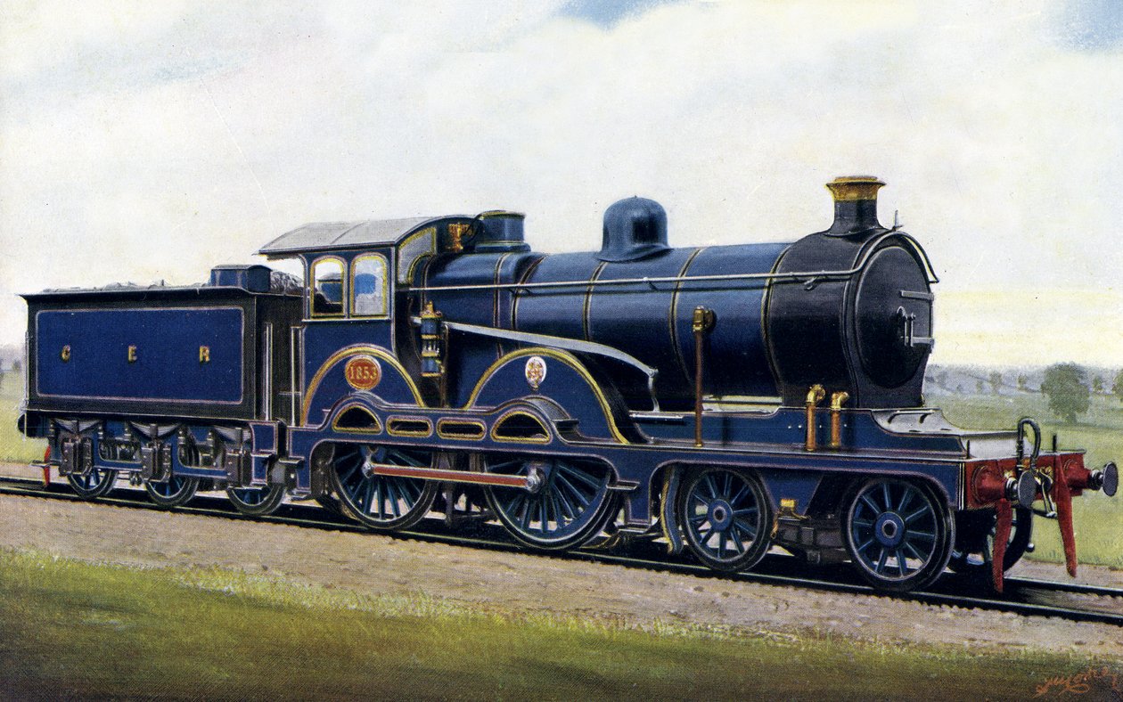 Among the Broads: An Eight wheeler for the Great Eastern Railway by Edwin Thomas Rudd