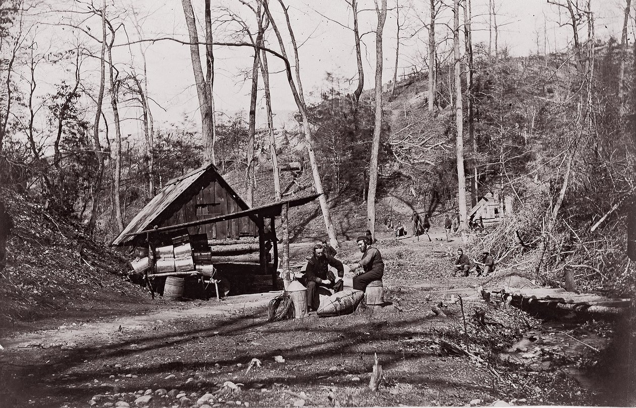 A Union Station on the James River Established for Extracting Gunpowder from Confederate by Egbert Guy Fowx.