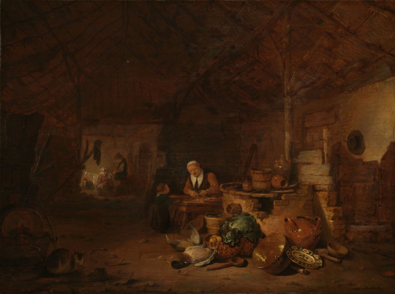 Interior of a Barn by Egbert Lievensz. van der Poel