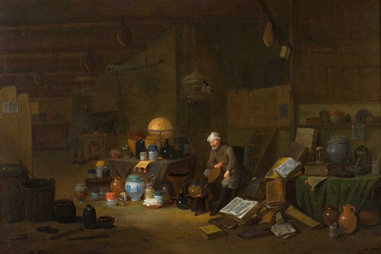 The Alchemist by Egbert van the Elder (studio of) Heemskerck