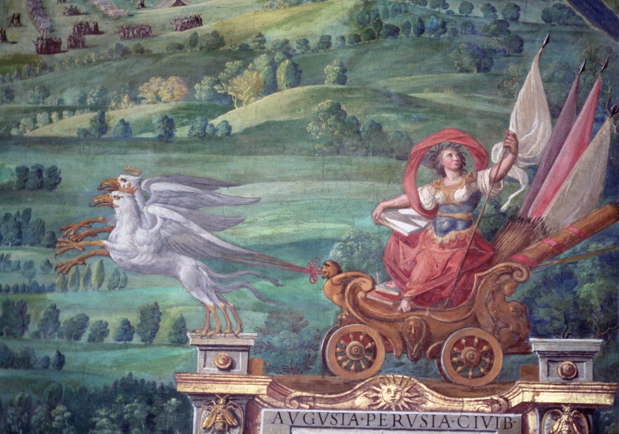 Chariot drawn by griffins (detail) by Egnazio Danti