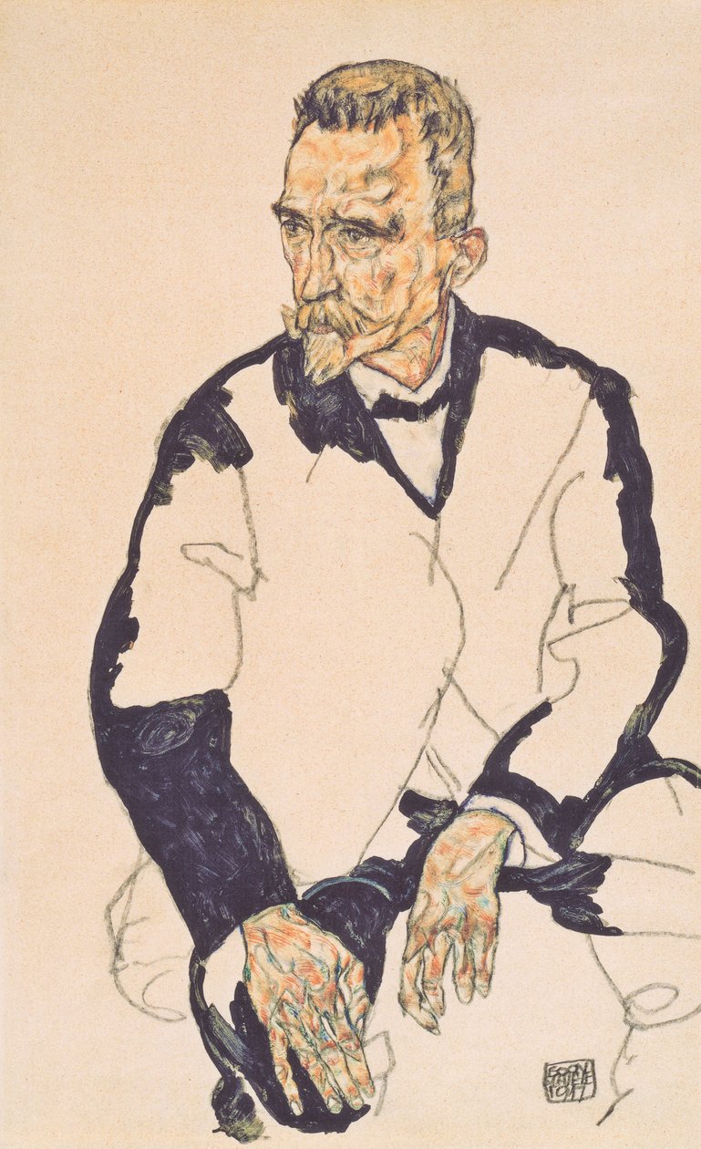 Portrait of Heinrich Benesch by Egon Schiele
