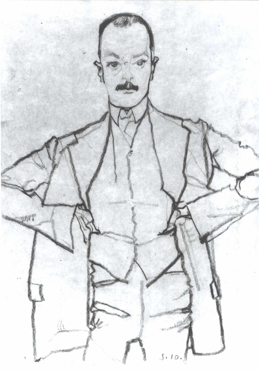 Portrait of Arthur Roessler by Egon Schiele