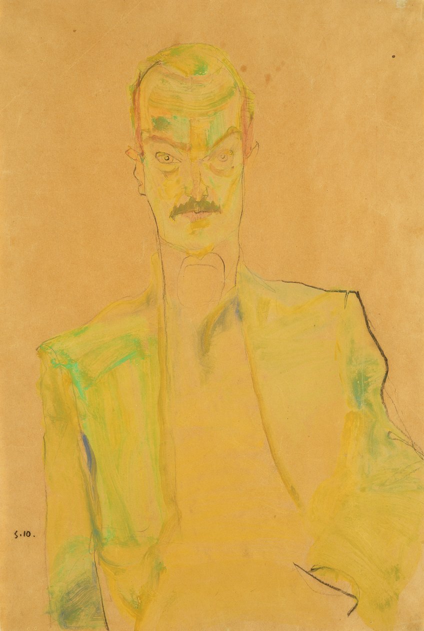 Portrait of Arthur Roessler by Egon Schiele