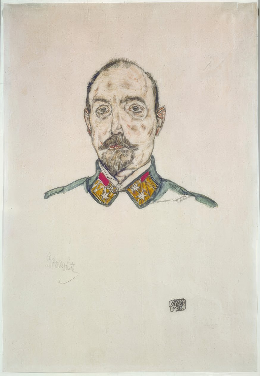 Austrian Officer by Egon Schiele