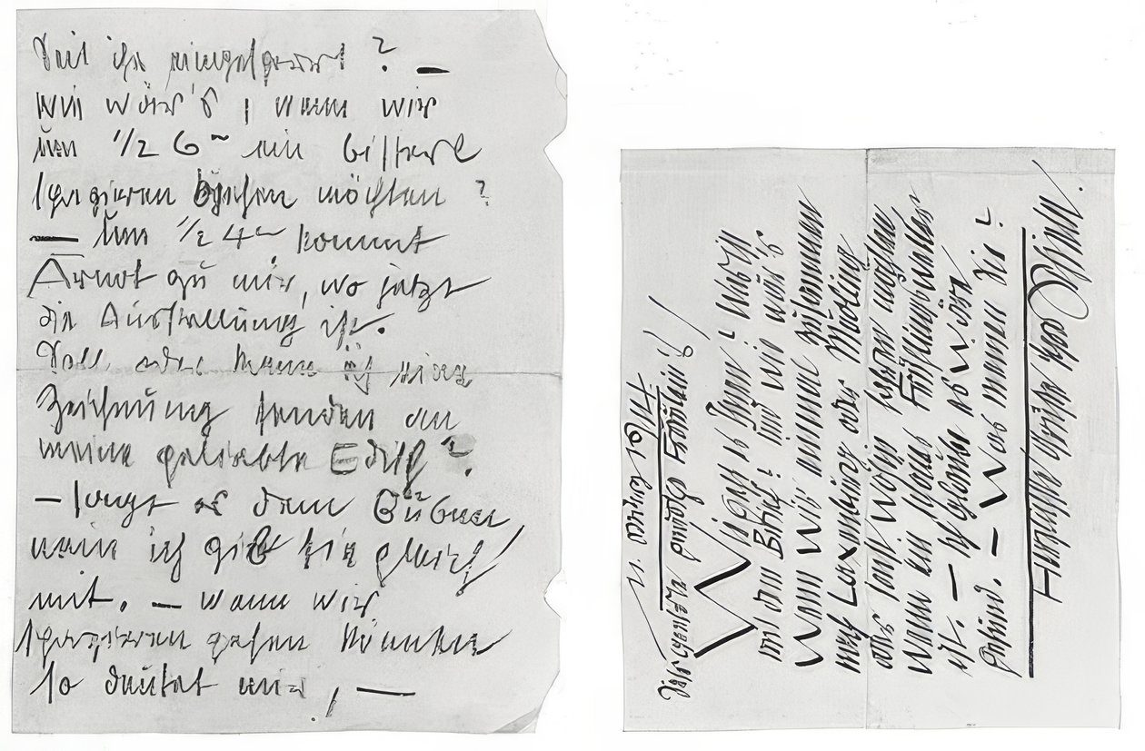 Letter from Egon Schiele to the Sisters Edith and Adele Harms, March 11, 1914 by Egon Schiele