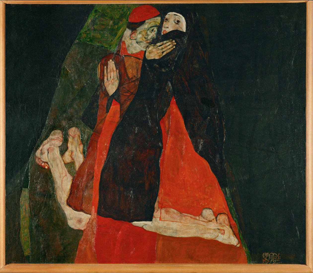 Cardinal and Nun, Caress by Egon Schiele