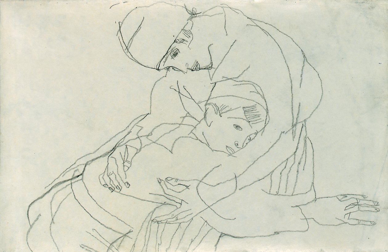 Embrace, 1914 by Egon Schiele