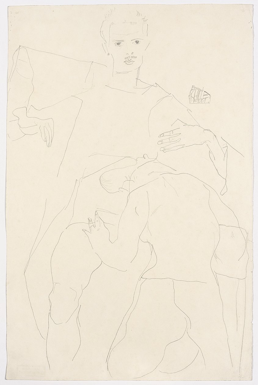 Erotic Scene by Egon Schiele
