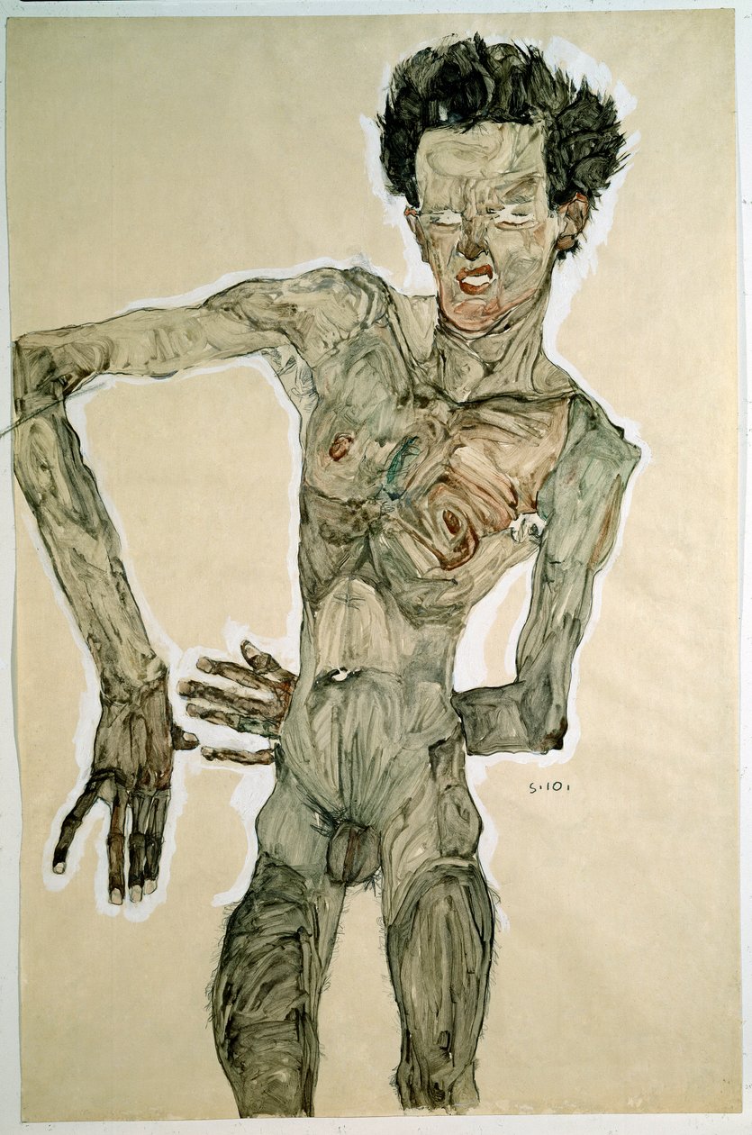 Male Nude (Self Portrait) by Egon Schiele