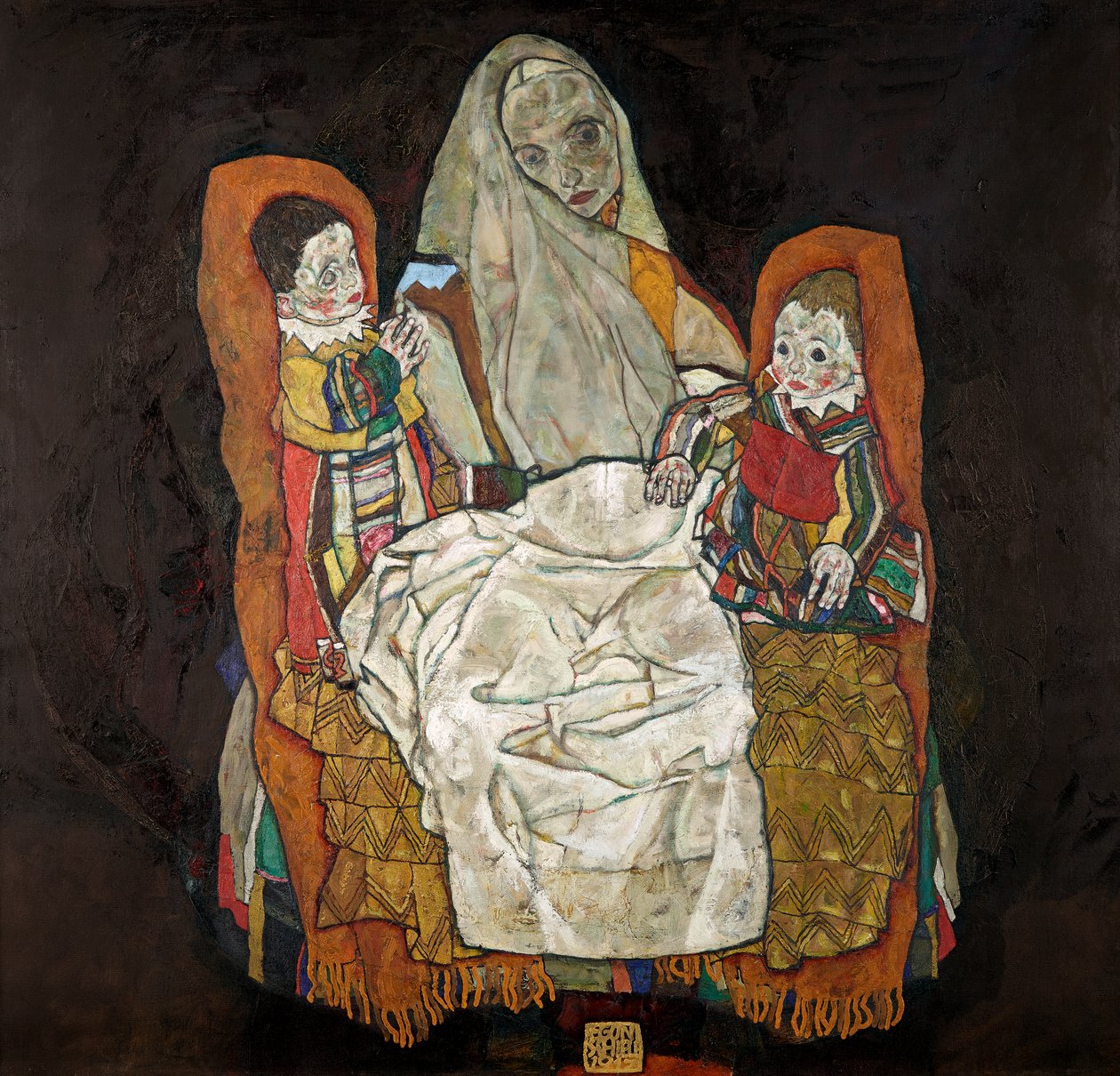 Mother with Two Children by Egon Schiele