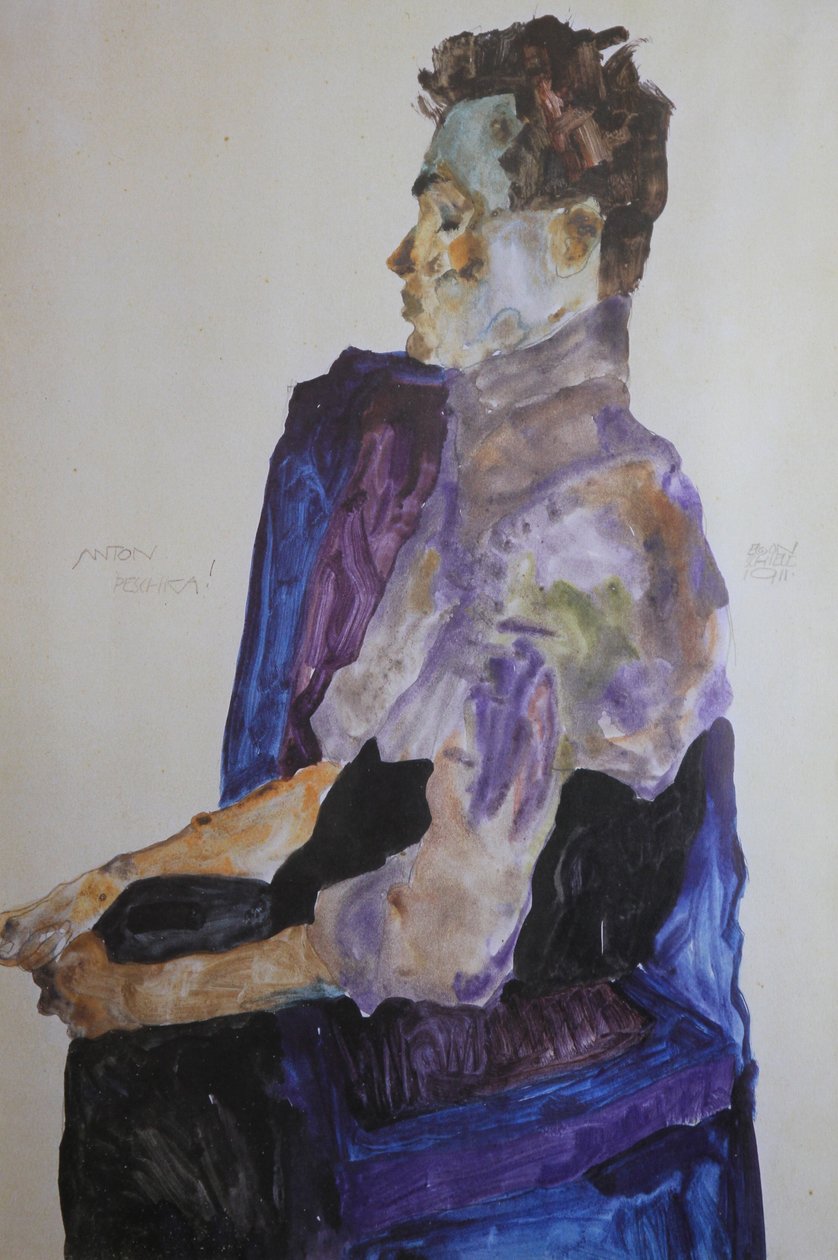 Portrait of Anton Peschka, 1911 by Egon Schiele