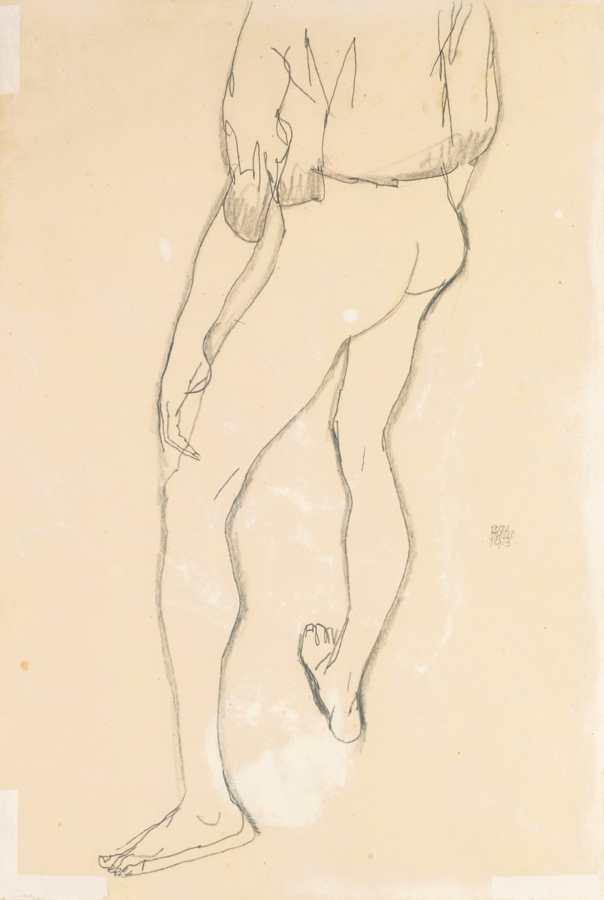 Standing Male Nude by Egon Schiele