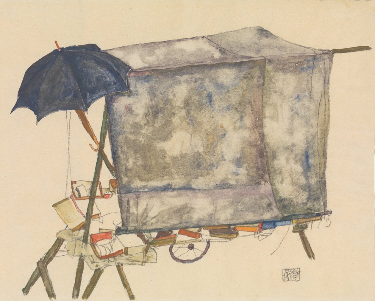 Street Cart by Egon Schiele