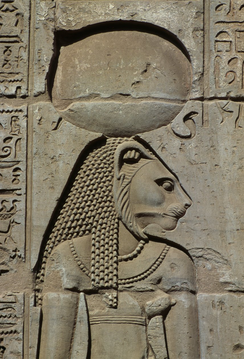Relief of Bastet (detail) by Egyptian