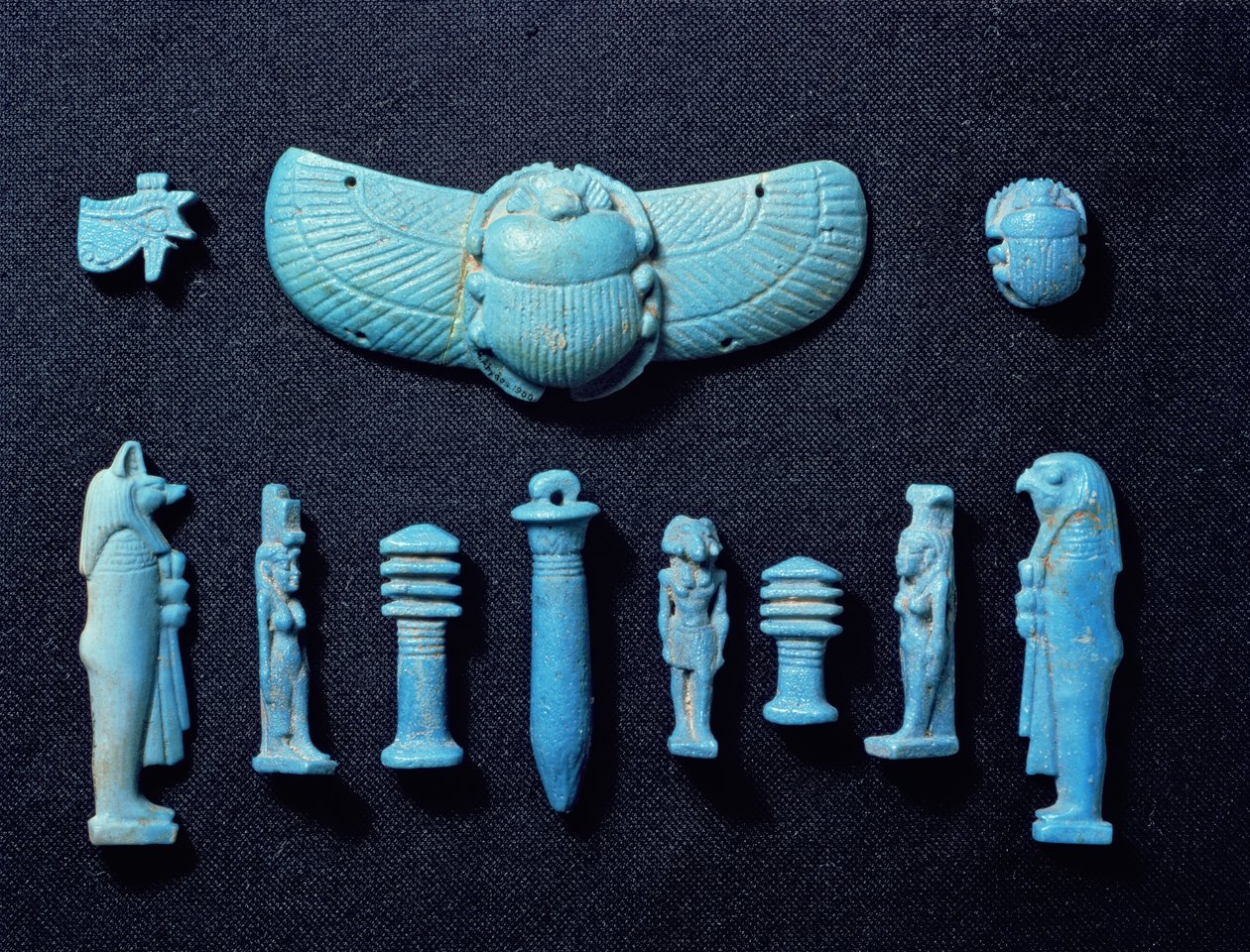 Egyptian Amulets, from Abydos, Probably 18th Dynasty, New Kingdom by Egyptian