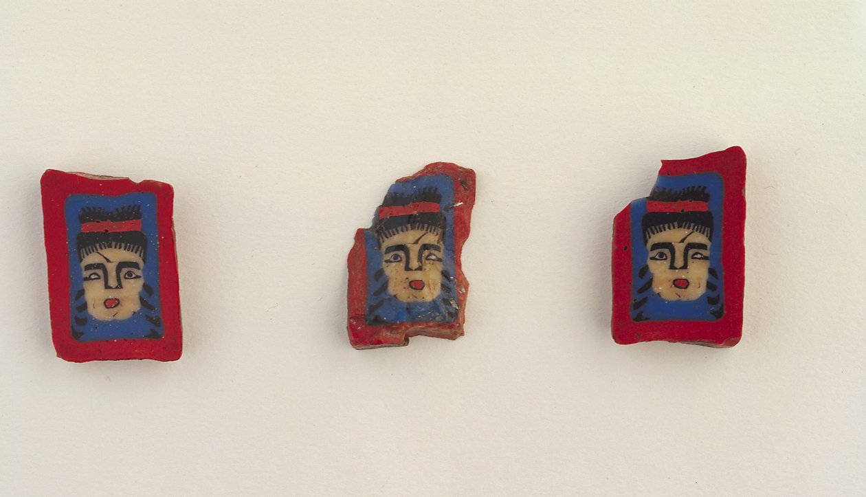 Three Mosaic Plaques, Ptolemaic Period to Roman Period, 100 BC-100 AD by Egyptian