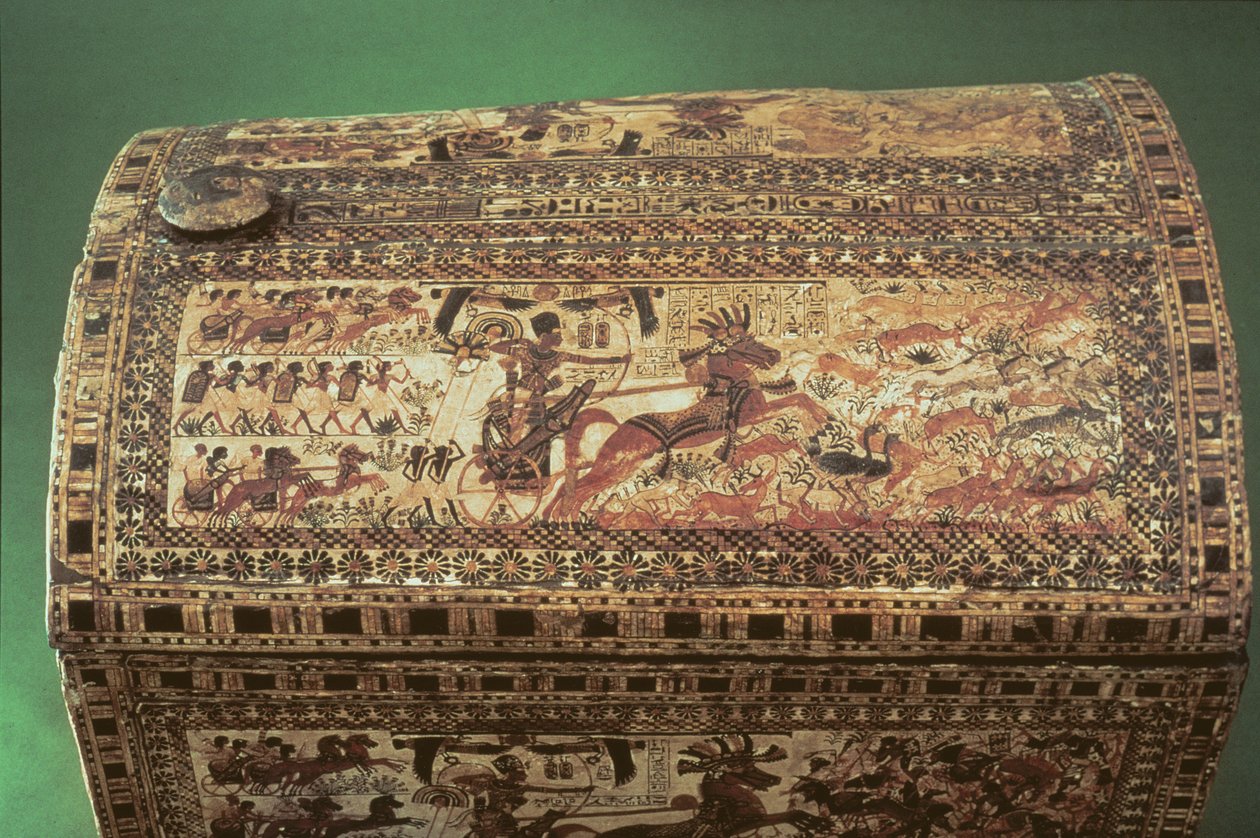 Detail of a Tutankhamun Chest, New Kingdom, c.1340 BC (detail) by Egyptian 18th Dynasty