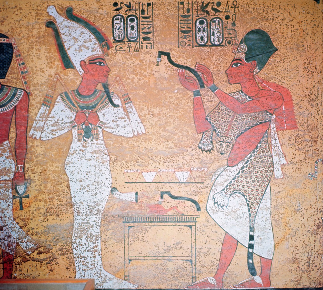 Ay Performing the Opening of the Mouth Ceremony on the Mummy of Tutankhamun by Egyptian 18th Dynasty