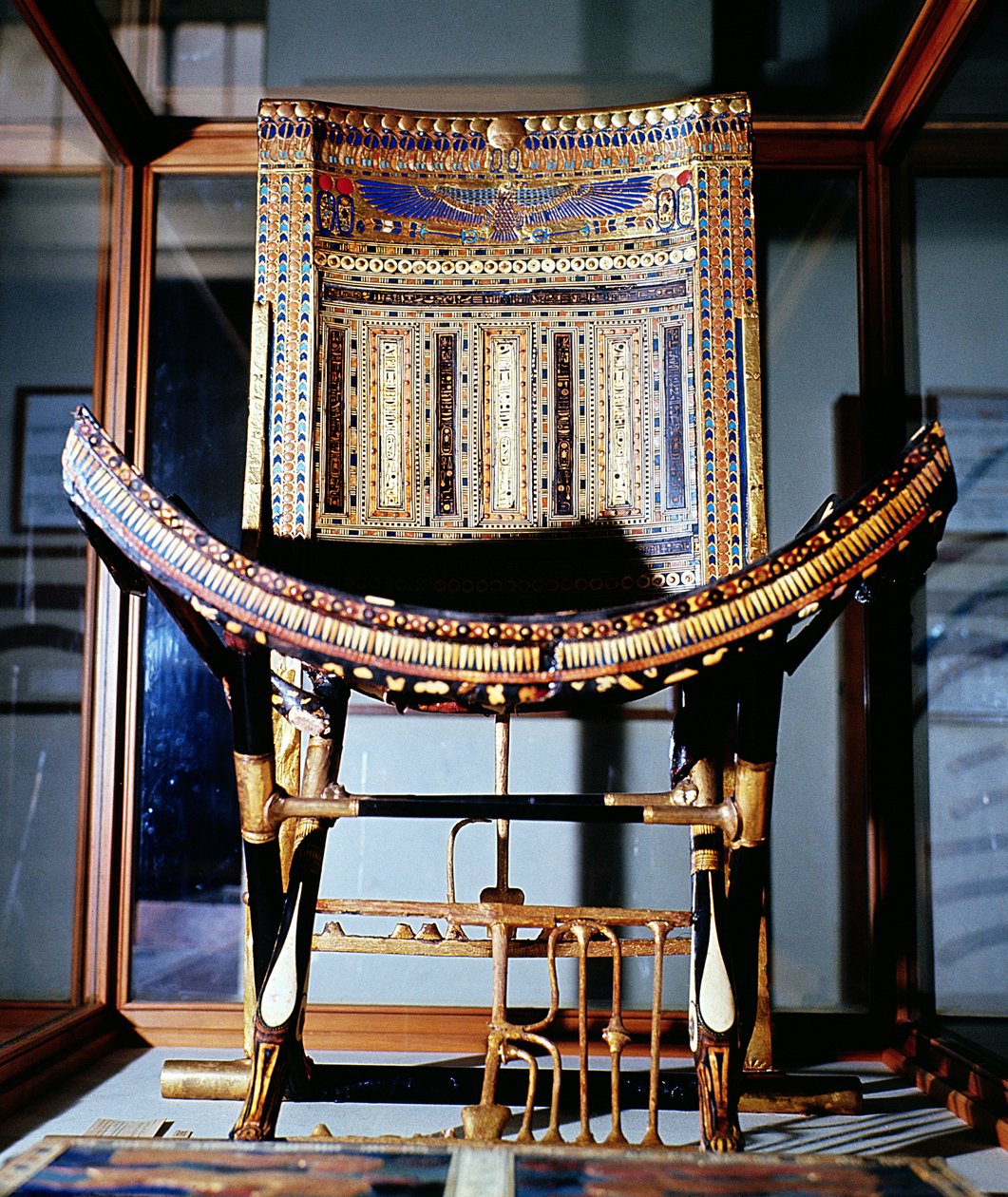 Ecclesiastical Chair from the Tomb of Tutankhamun in the Valley of the Kings at Thebes, New Kingdom by Egyptian 18th Dynasty