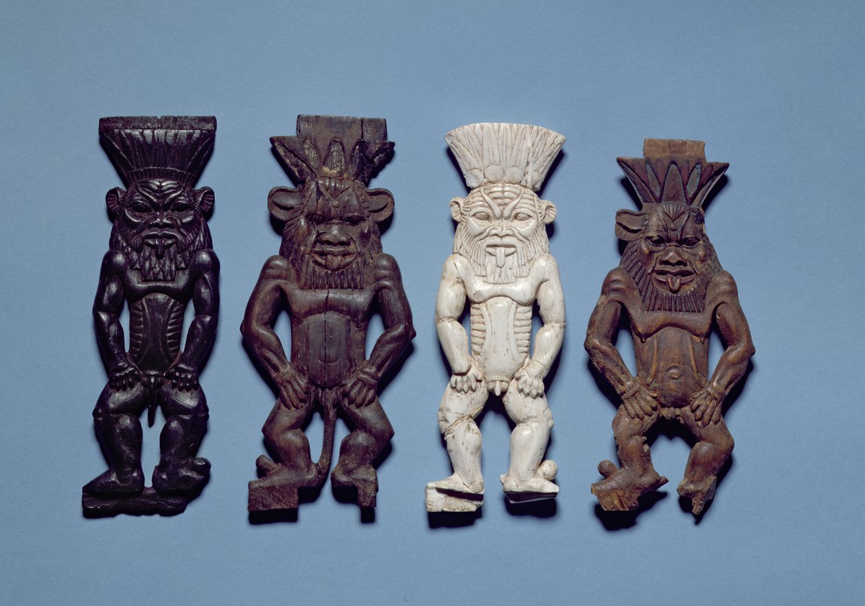 Four Figures of the Grotesque Deity Bes, New Kingdom by Egyptian 18th Dynasty