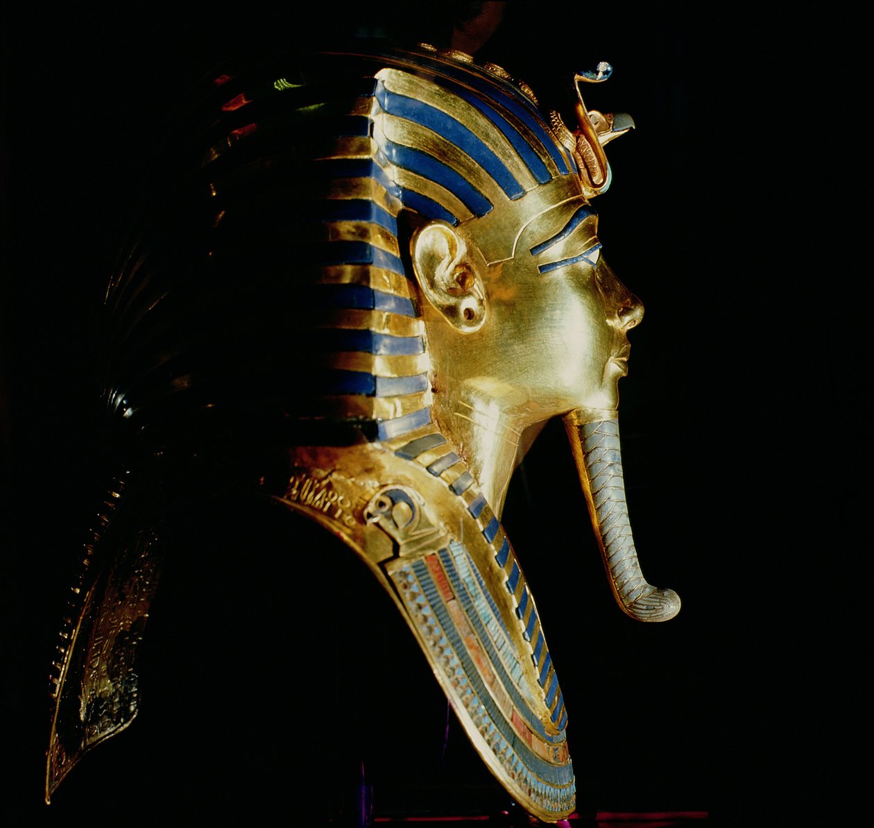 Gold Mask of Tutankhamun from the Tomb of Tutankhamun, New Kingdom by Egyptian 18th Dynasty