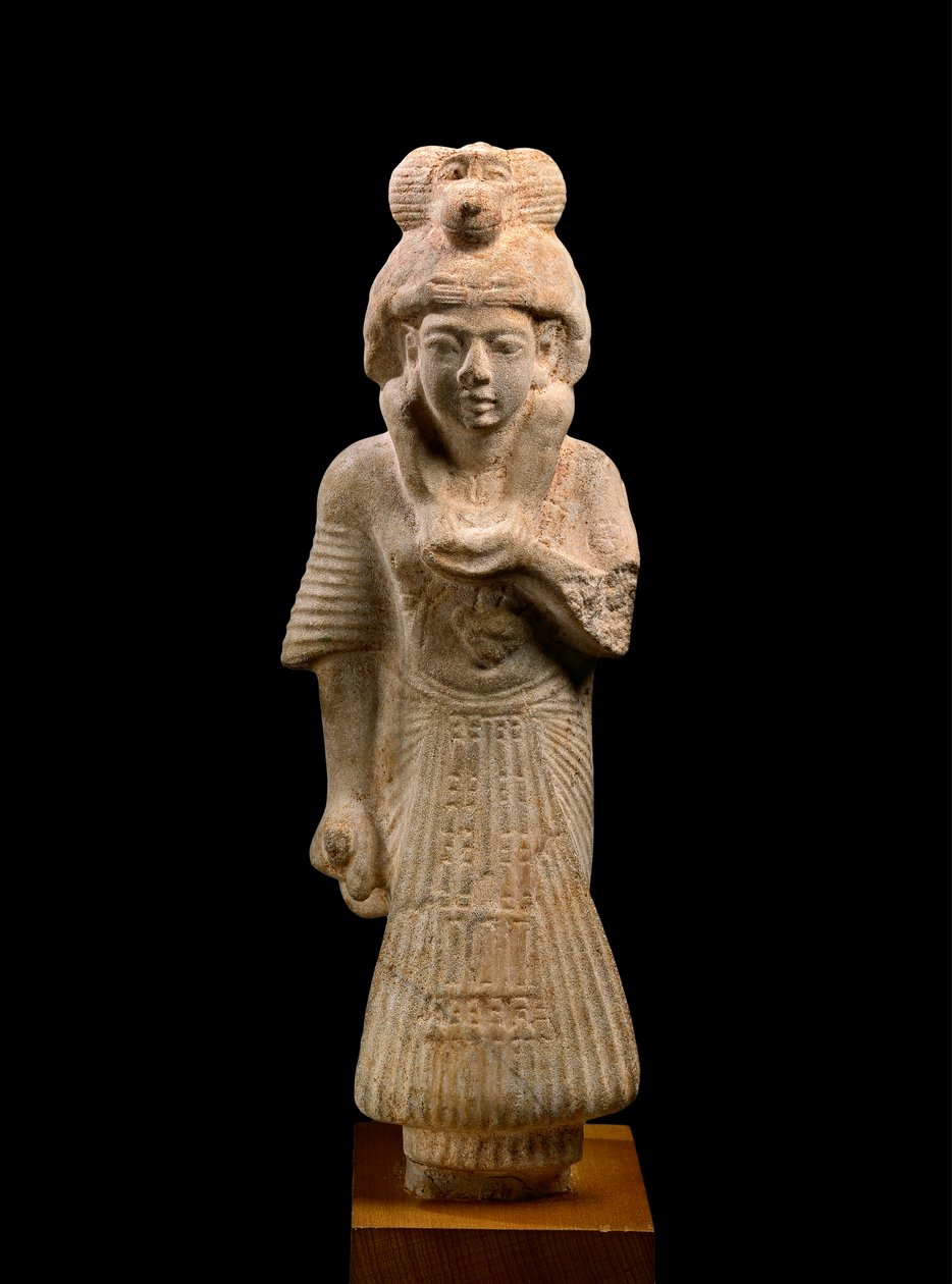 Scribe and Priest of Thoth carrying a baboon, from Ashmunein ancient Hermopolis New Kingdom, XIX Dynasty 1307-1196 BC limestone by Egyptian 19th Dynasty