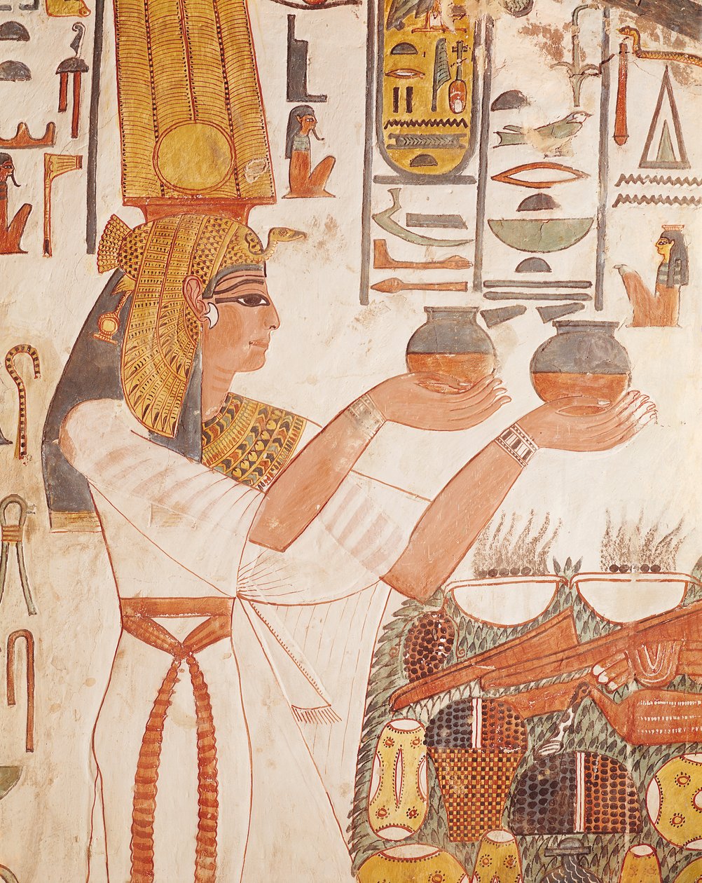 Nefertari Making an Offering, from the Tomb of Nefertari by Egyptian 19th Dynasty