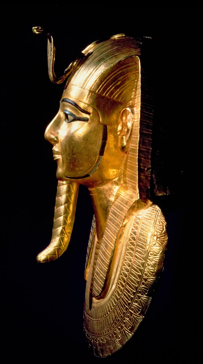 Funerary mask of Psusennes I (c.1039-991 BC) Third Intermediate Period by Egyptian 21st Dynasty