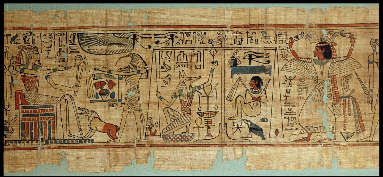 Detail from the papyrus of Nespakashuty, New Kingdom by Egyptian 21st Dynasty