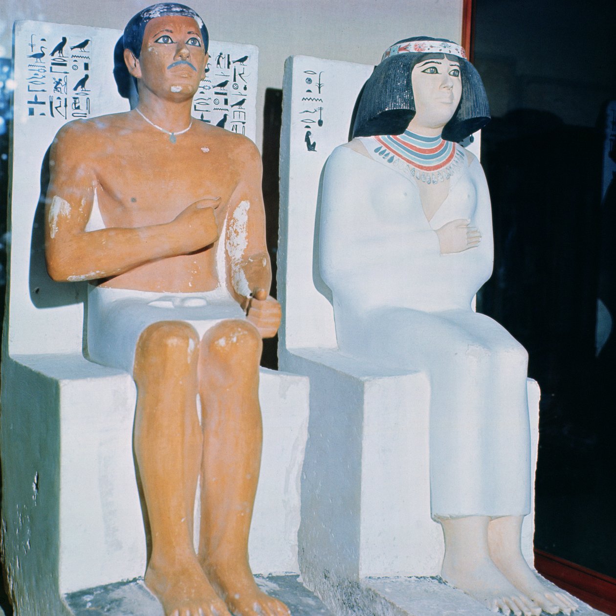 Rahotep and His Wife, Nofret, from Meydum, c.2620 BC by Egyptian 4th Dynasty