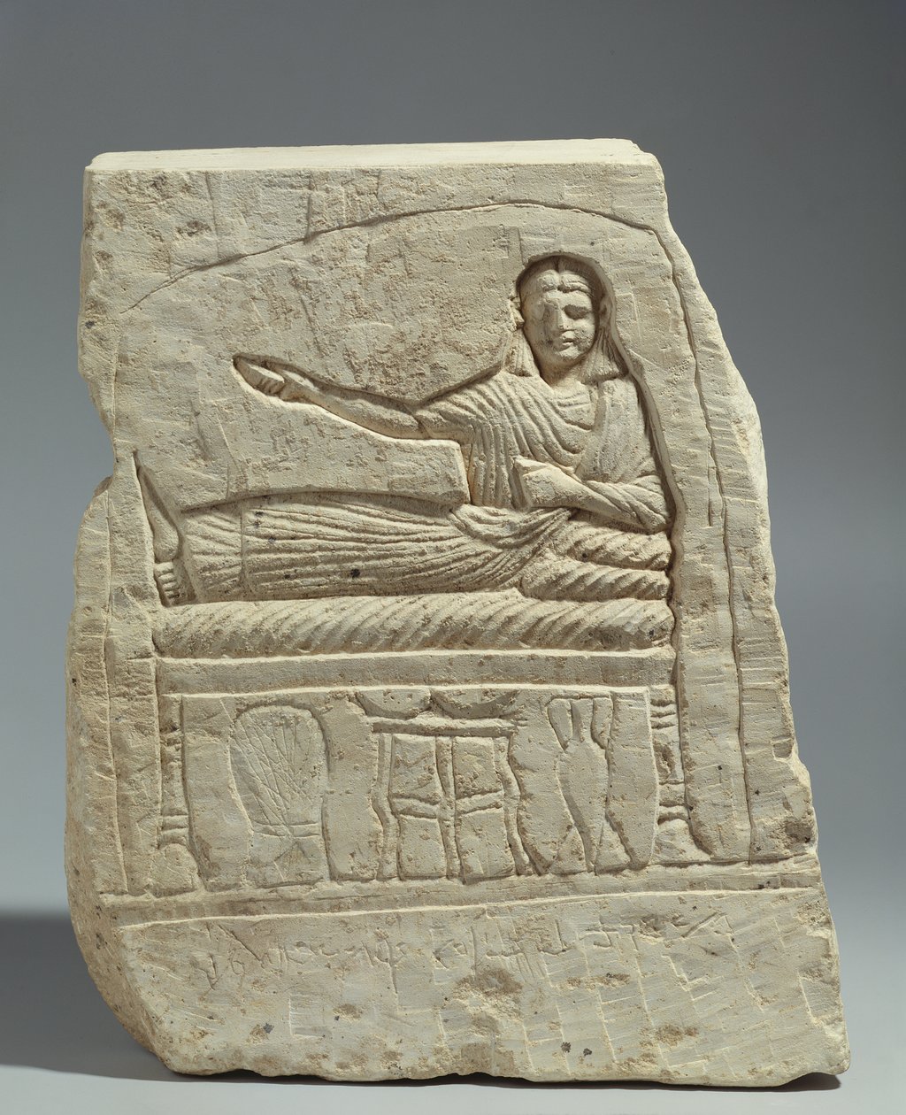 Funerary Stela in the Name of the Lady Artemis from Kom Abu Billo by Egyptian Ptolemaic Period