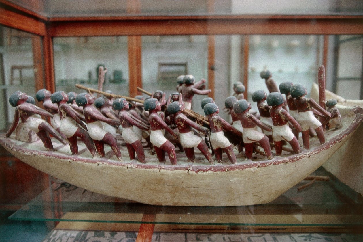 Scale Model of Boat from the Tomb of Meketre, Deir el-Bahari, Egypt, Egyptian Civilization, Middle Kingdom, XI Dynasty by Egyptian 11th Dynasty