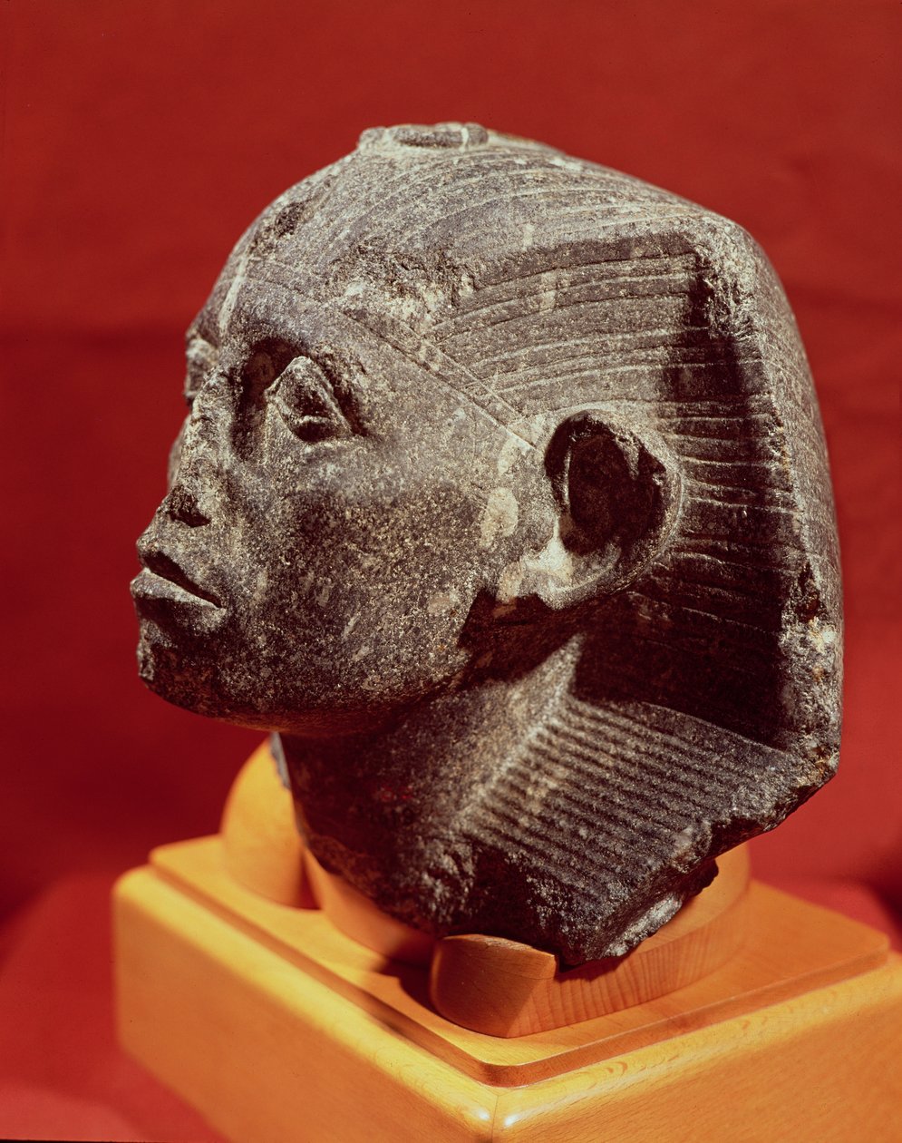 Head of Sesostris III, from Medamud near Karnak, Middle Kingdom, c.1862-43 BC by Egyptian 12th Dynasty