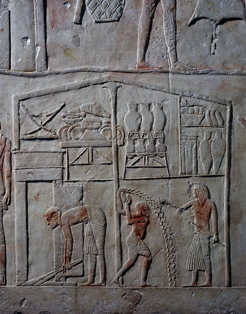Arrangement of food in warehouses by Egyptian 18th Dynasty