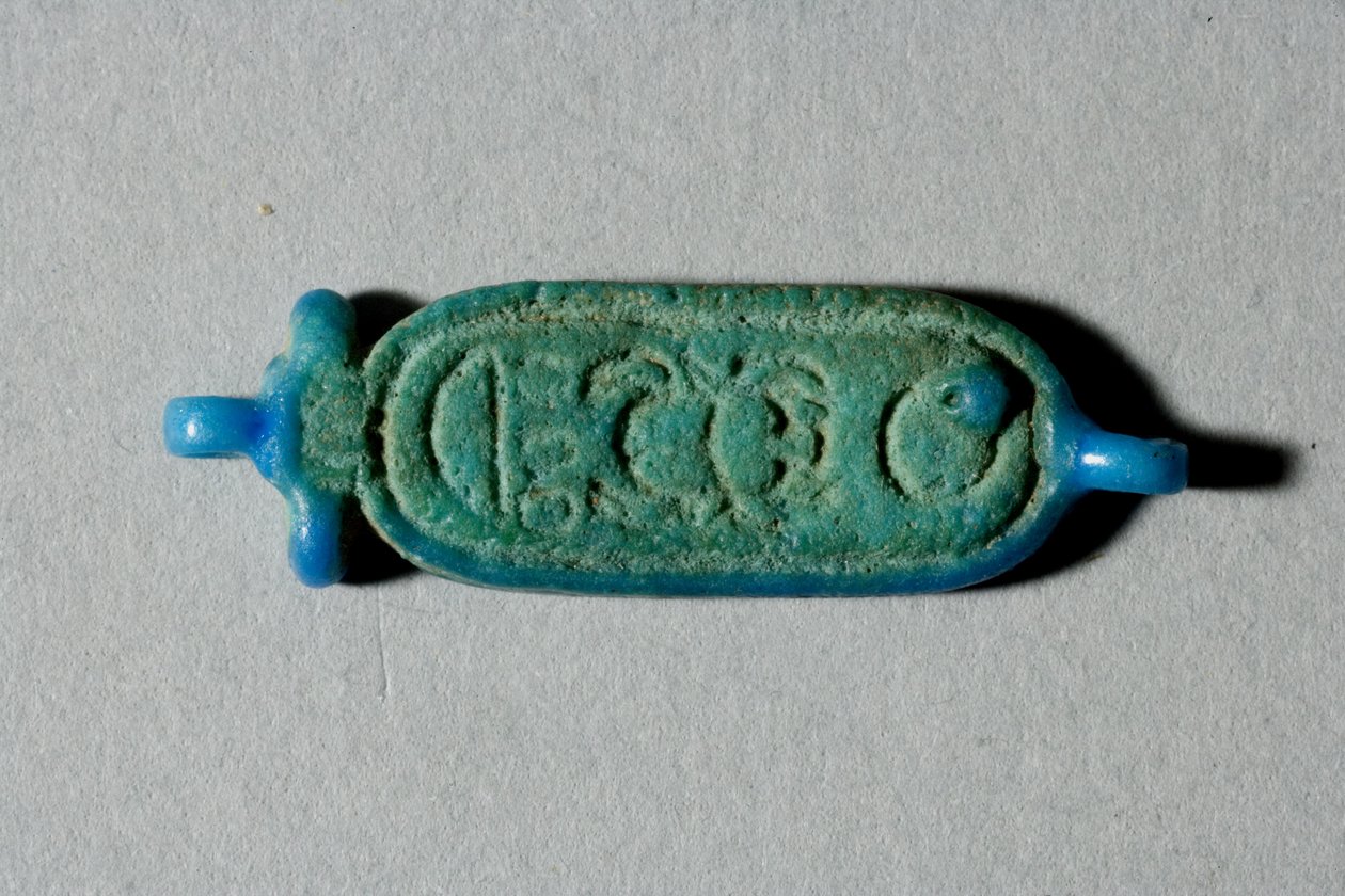 Bead with the Cartouche of Tutankhamun, New Kingdom, Reign of Tutankhamun, 1336-27 BC by Egyptian 18th Dynasty