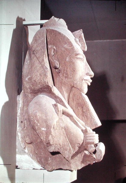 Bust of Amenophis IV (Akhenaten) from the Temple of Amun, Karnak by Egyptian 18th Dynasty