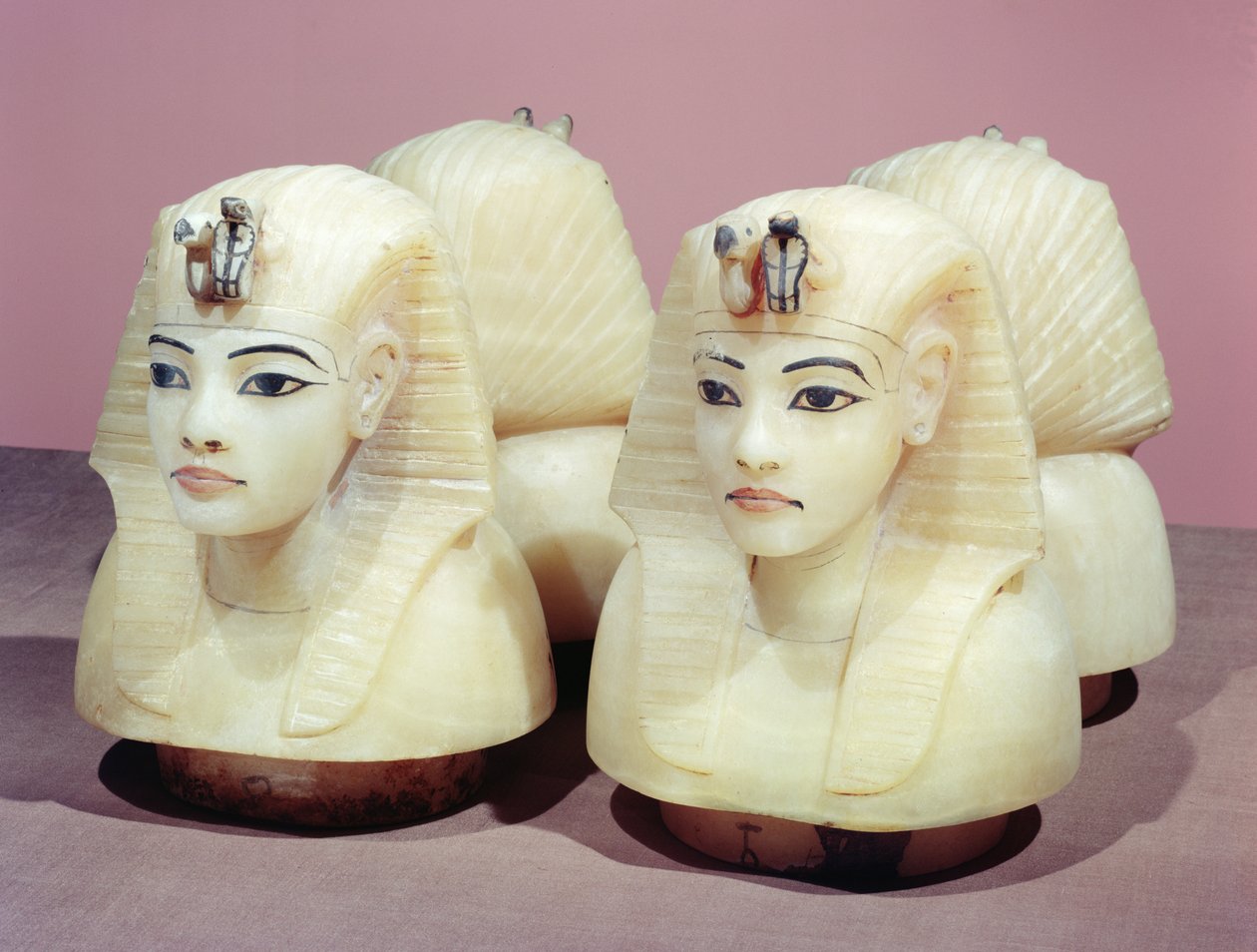 Canopic urns from the tomb of Tutankhamun, New Kingdom by Egyptian 18th Dynasty
