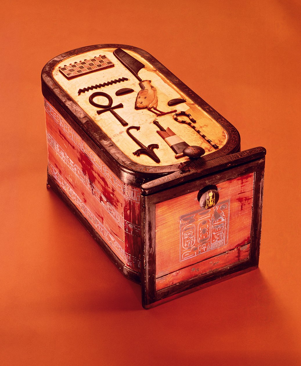 Cartouche-shaped box, from the Tomb of Tutankhamun, New Kingdom by Egyptian 18th Dynasty