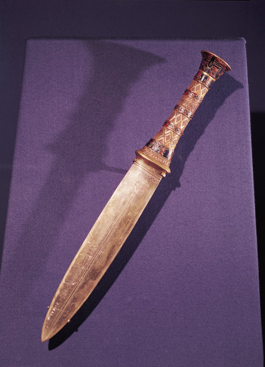 Dagger, from the Tomb of Tutankhamun, New Kingdom by Egyptian 18th Dynasty