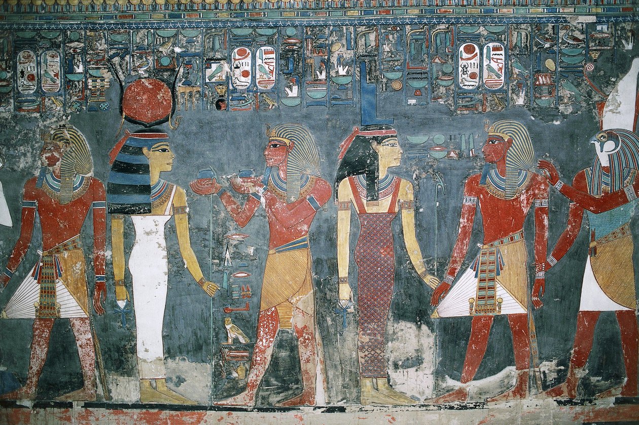 Egypt, Luxor, Valley of the Kings, Tomb of Horemheb by Egyptian 18th Dynasty