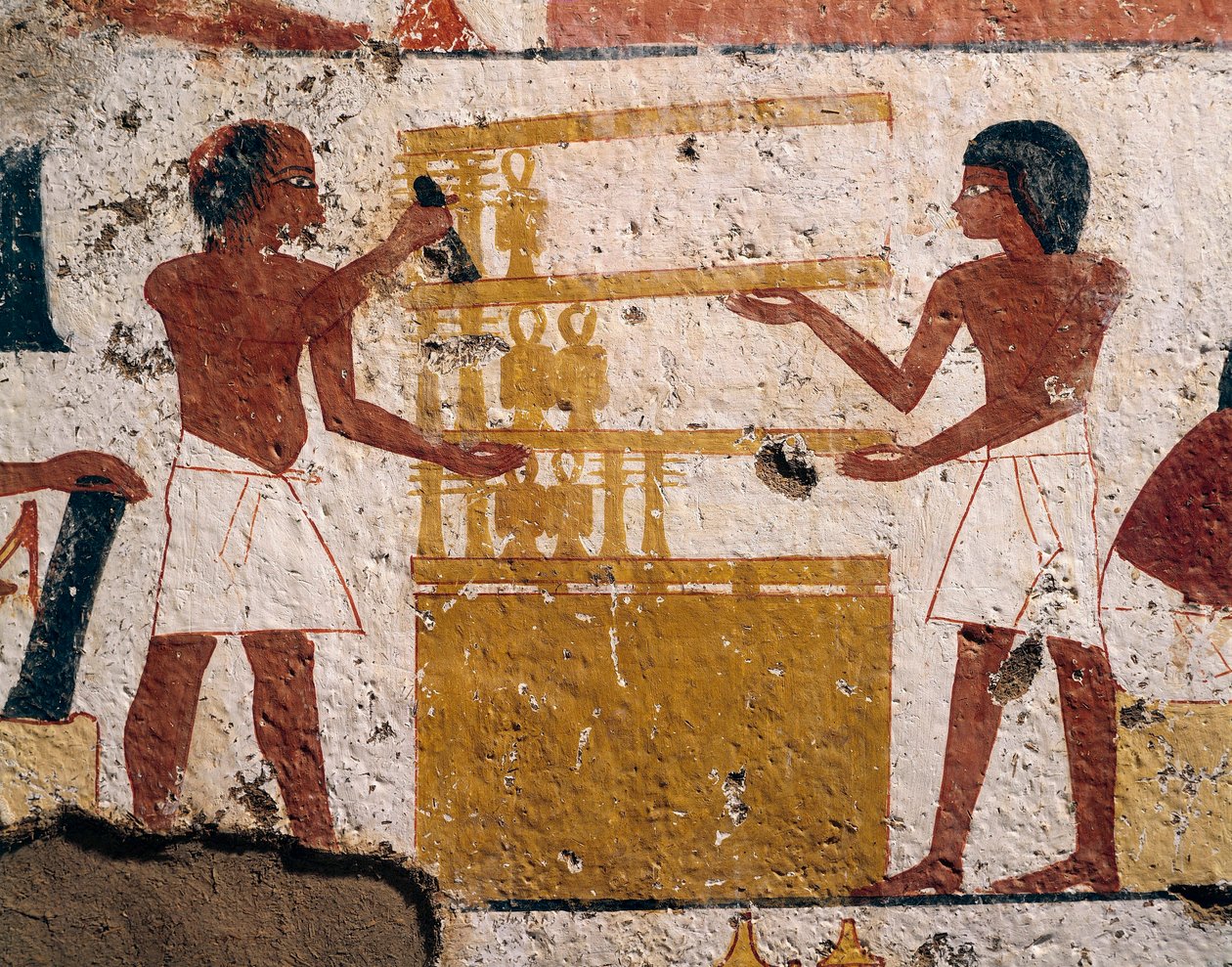 Tomb of Nenamon and Ipuki. Fresco depicting carpenters at work. (New Kingdom, Dynasty XVIII) by Egyptian 18th Dynasty
