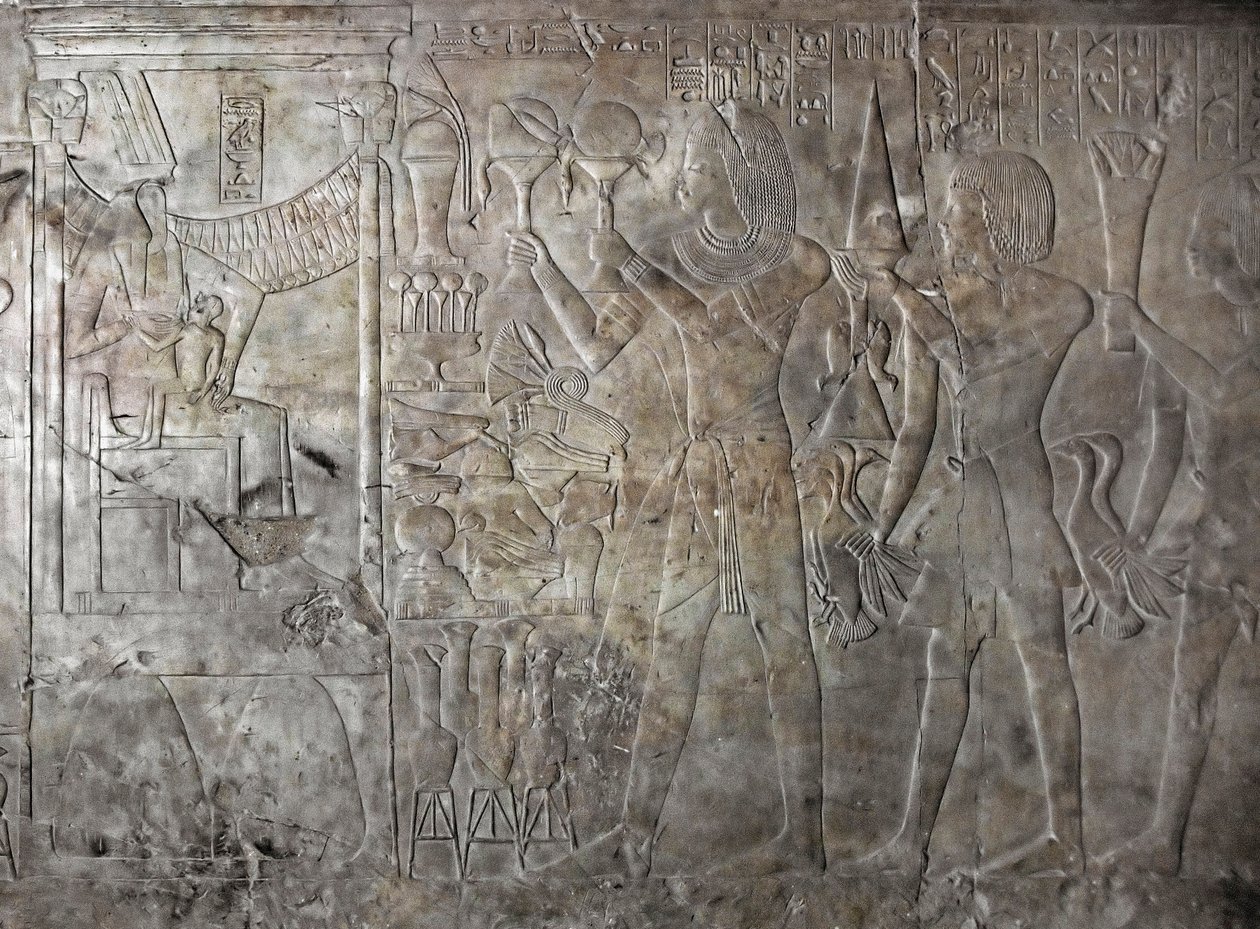 Egyptian Antiquity: Relief of the Tomb of Kha em Het by Egyptian 18th Dynasty