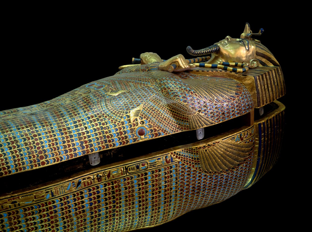 Sarcophagus of the Treasure of Tutankhamun by Egyptian 18th Dynasty